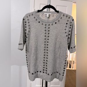 Autumn Cashmere Grommet Tee Cashmere Crew Neck Sweater